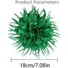 image:image18cm7in Dainty Spiky Fabric Flower Brooch Pin for Women Girls Elegant Crystal Colorful PomPom Fluffy Floral Peony Brooches Lapel Hair Pins Trendy Party Dress Accessories JewelryGreen