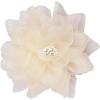 image:image10cm4in Satin Organza Flower Brooch Pin for Women Girls Charming Glossy Peony Daisy Floral Brooches Hair Clips Pins Dainty Hat Bag Clothing Decorative Accessories JewelryBeige