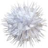 image:image18cm7in Dainty Spiky Fabric Flower Brooch Pin for Women Girls Elegant Crystal Colorful PomPom Fluffy Floral Peony Brooches Lapel Hair Pins Trendy Party Dress Accessories JewelryWhite