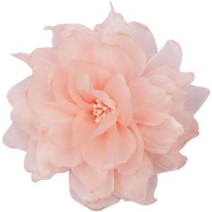 image:image10cm4in Satin Organza Flower Brooch Pin for Women Girls Charming Glossy Peony Daisy Floral Brooches Hair Clips Pins Dainty Hat Bag Clothing Decorative Accessories JewelryLight Pink