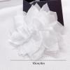 image:image4 Shiny Silk Camellia Flower Brooch for Women Girls Charming Fabric Floral Flowers Brooches Hair Clip Pins Handmade Elegant Clothes Dress Accessories JewelryWhite