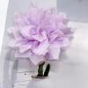 image:image4 Shiny Silk Camellia Flower Brooch for Women Girls Charming Fabric Floral Flowers Brooches Hair Clip Pins Handmade Elegant Clothes Dress Accessories JewelryLight Purple
