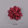 image:image4 Shiny Silk Camellia Flower Brooch for Women Girls Charming Fabric Floral Flowers Brooches Hair Clip Pins Handmade Elegant Clothes Dress Accessories JewelryWine Red