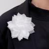 image:image4 Shiny Silk Camellia Flower Brooch for Women Girls Charming Fabric Floral Flowers Brooches Hair Clip Pins Handmade Elegant Clothes Dress Accessories JewelryWhite