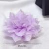 image:image4 Shiny Silk Camellia Flower Brooch for Women Girls Charming Fabric Floral Flowers Brooches Hair Clip Pins Handmade Elegant Clothes Dress Accessories JewelryLight Purple