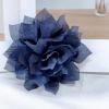 image:image4 Shiny Silk Camellia Flower Brooch for Women Girls Charming Fabric Floral Flowers Brooches Hair Clip Pins Handmade Elegant Clothes Dress Accessories JewelryNavy