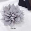 image:image4 Shiny Silk Camellia Flower Brooch for Women Girls Charming Fabric Floral Flowers Brooches Hair Clip Pins Handmade Elegant Clothes Dress Accessories JewelryGrey