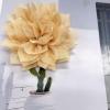 image:image4 Shiny Silk Camellia Flower Brooch for Women Girls Charming Fabric Floral Flowers Brooches Hair Clip Pins Handmade Elegant Clothes Dress Accessories JewelryKhaki