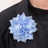 image:image4 Shiny Silk Camellia Flower Brooch for Women Girls Charming Fabric Floral Flowers Brooches Hair Clip Pins Handmade Elegant Clothes Dress Accessories JewelrySky Blue