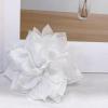image:image4 Shiny Silk Camellia Flower Brooch for Women Girls Charming Fabric Floral Flowers Brooches Hair Clip Pins Handmade Elegant Clothes Dress Accessories JewelryWhite