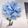 image:image4 Shiny Silk Camellia Flower Brooch for Women Girls Charming Fabric Floral Flowers Brooches Hair Clip Pins Handmade Elegant Clothes Dress Accessories JewelrySky Blue