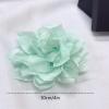image:image4 Shiny Silk Camellia Flower Brooch for Women Girls Charming Fabric Floral Flowers Brooches Hair Clip Pins Handmade Elegant Clothes Dress Accessories JewelryLight Green