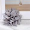 image:image4 Shiny Silk Camellia Flower Brooch for Women Girls Charming Fabric Floral Flowers Brooches Hair Clip Pins Handmade Elegant Clothes Dress Accessories JewelryGrey