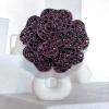 image:imageRhinestone Camellia Flower Brooch Pin for Women Ladies Unisex Fashion Crystal Rose Clover Floral Brooches Lapel Pins Dainty Dress Accessories Jewelry Gift Boutonniere Corsage Wedding Holiday Party 70mmPurple
