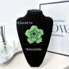 image:imageRhinestone Handmade Camellia Flower Brooch Lapel Pins for Women Her Fashion Crystal Floral Brooches Hair Clip Dress Accessories Jewelry Boutonniere Corsage Wedding Birthday Party Gift 105cm41inGreen