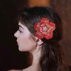 image:imageRhinestone Handmade Camellia Flower Brooch Lapel Pins for Women Her Fashion Crystal Floral Brooches Hair Clip Dress Accessories Jewelry Boutonniere Corsage Wedding Birthday Party Gift 105cm41inRed
