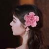 image:imageRhinestone Handmade Camellia Flower Brooch Lapel Pins for Women Her Fashion Crystal Floral Brooches Hair Clip Dress Accessories Jewelry Boutonniere Corsage Wedding Birthday Party Gift 105cm41inPink
