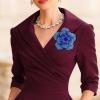 image:imageRhinestone Handmade Camellia Flower Brooch Lapel Pins for Women Her Fashion Crystal Floral Brooches Hair Clip Dress Accessories Jewelry Boutonniere Corsage Wedding Birthday Party Gift 105cm41inBlue