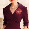 image:imageRhinestone Handmade Camellia Flower Brooch Lapel Pins for Women Her Fashion Crystal Floral Brooches Hair Clip Dress Accessories Jewelry Boutonniere Corsage Wedding Birthday Party Gift 105cm41inRed