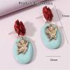 image:imageVintage Angel Flower Dangle Earrings for Women Girls Hypoallergenic Cute Charms Red Rose Love Cupid Circle Round Drop Dangling Stud Retro Christmas Valentine Jewelry Gifts
