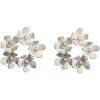 image:imageDelicate Flower Wreath Earrings for Women Girls 925 Sterling Silver Post Baking Enameled Faux Pearl Small Daisy Studs Earring Elegant Wedding Birthday Party Retro Y2K Jewelry Gifts White