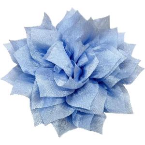 image:image4 Shiny Silk Camellia Flower Brooch for Women Girls Charming Fabric Floral Flowers Brooches Hair Clip Pins Handmade Elegant Clothes Dress Accessories JewelrySky Blue