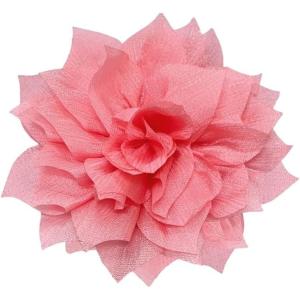 image:image4 Shiny Silk Camellia Flower Brooch for Women Girls Charming Fabric Floral Flowers Brooches Hair Clip Pins Handmade Elegant Clothes Dress Accessories JewelryBright Pink