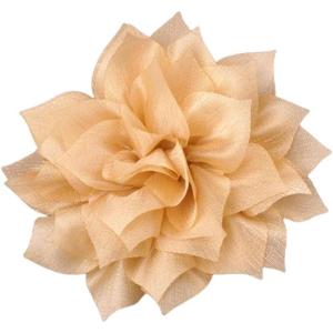 image:image4 Shiny Silk Camellia Flower Brooch for Women Girls Charming Fabric Floral Flowers Brooches Hair Clip Pins Handmade Elegant Clothes Dress Accessories JewelryKhaki