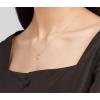 image:imageGold Plated Moon Pendant Necklace for Women Girls with Charm Crystal Star Round Disc Coin Karma Half Moon Choker Simle Chain Necklace Dainty Fashion Jewelry Gifts for Best Friend Crescent