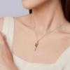 image:imageDtja Family Love Hug Pendant Necklace for Women Men TwoToned Affectionate Mother and Son Embrace Necklaces Fashion Birthday Mothers Day Party Jewelry for HerSilver Rose Gold