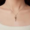 image:imageDtja Family Love Hug Pendant Necklace for Women Men TwoToned Affectionate Mother and Son Embrace Necklaces Fashion Birthday Mothers Day Party Jewelry for HerSilver Gold Plated