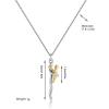 image:imageDtja Family Love Hug Pendant Necklace for Women Men TwoToned Affectionate Mother and Son Embrace Necklaces Fashion Birthday Mothers Day Party Jewelry for HerSilver Gold Plated