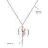 image:imageDtja Family Love Hug Pendant Necklace for Women Men TwoToned Affectionate Mother and Son Embrace Necklaces Fashion Birthday Mothers Day Party Jewelry for HerSilver Rose Gold