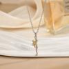 image:imageDtja Family Love Hug Pendant Necklace for Women Men TwoToned Affectionate Mother and Son Embrace Necklaces Fashion Birthday Mothers Day Party Jewelry for HerSilver Gold Plated
