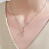 image:imageDtja Family Love Hug Pendant Necklace for Women Men TwoToned Affectionate Mother and Son Embrace Necklaces Fashion Birthday Mothers Day Party Jewelry for HerSilver Rose Gold