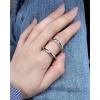 image:imageDtja Minimalist Oval Silk Scarf Clip Band Ring for Women Layered Double Bands Statement Finger Rings Shawl Scarves Buckle Wrap Clasp Dress Accessories Decoration JewelrySilver