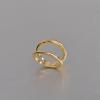 image:imageDtja Minimalist Oval Silk Scarf Clip Band Ring for Women Layered Double Bands Statement Finger Rings Shawl Scarves Buckle Wrap Clasp Dress Accessories Decoration JewelryGold