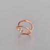 image:imageDtja Minimalist Oval Silk Scarf Clip Band Ring for Women Layered Double Bands Statement Finger Rings Shawl Scarves Buckle Wrap Clasp Dress Accessories Decoration JewelryRose Gold