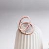 image:imageDtja Minimalist Oval Silk Scarf Clip Band Ring for Women Layered Double Bands Statement Finger Rings Shawl Scarves Buckle Wrap Clasp Dress Accessories Decoration JewelryRose Gold
