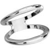 image:imageDtja Minimalist Oval Silk Scarf Clip Band Ring for Women Layered Double Bands Statement Finger Rings Shawl Scarves Buckle Wrap Clasp Dress Accessories Decoration JewelrySilver