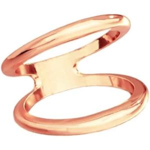 image:imageDtja Minimalist Oval Silk Scarf Clip Band Ring for Women Layered Double Bands Statement Finger Rings Shawl Scarves Buckle Wrap Clasp Dress Accessories Decoration JewelryRose Gold