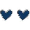 image:imageSerenity Love Heart Earrings Stud for Women Girls 925 Sterling Silver Hypoallergenic Blue Enameled Hearted Cartilage Small Studs Tragus Post Fashion Minimalist Valentine Birthday Jewelry Dainty Gifts