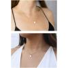 image:imageDtja Layered Disc Pendant Choker Necklace for Women 925 Sterling Silver Dainty Full Moon Circle Coin Collar TwoDouble Chain Fashion Y Jewelry Best Box Birthday Wedding Golden
