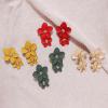 image:imageGold Flower Statement Drop Dangle Earrings for Women Girls Boho Double Layered Brushed Daisy Flowers Stud Dangling Earring Fashion Retro Wedding Party Y2K Jewelry