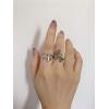 image:imageLove Arrow Open Adjustable Ring for Women Girls Stainless Steel Statement Stackable Silvery Polished Double Band Thumb Finger Rings Hypoallergenic Comfort Fit Size 78 Minimalist Jewelry