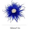 image:imageBeaded Feather Flower Large Brooch Pin for Women Men Elegant Oversized Dandelion Pompom Floral Brooches Pins Wedding Ceremony Cocktail Party Boutonniere Dress Accessories Jewelry 180mmRoyal Blue