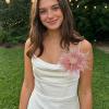 image:imageBeaded Feather Flower Large Brooch Pin for Women Men Elegant Oversized Dandelion Pompom Floral Brooches Pins Wedding Ceremony Cocktail Party Boutonniere Dress Accessories Jewelry 180mmPink