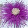 image:imageBeaded Feather Flower Large Brooch Pin for Women Men Elegant Oversized Dandelion Pompom Floral Brooches Pins Wedding Ceremony Cocktail Party Boutonniere Dress Accessories Jewelry 180mmPurple