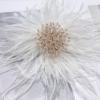 image:imageBeaded Feather Flower Large Brooch Pin for Women Men Elegant Oversized Dandelion Pompom Floral Brooches Pins Wedding Ceremony Cocktail Party Boutonniere Dress Accessories Jewelry 180mmWhite
