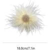 image:imageBeaded Feather Flower Large Brooch Pin for Women Men Elegant Oversized Dandelion Pompom Floral Brooches Pins Wedding Ceremony Cocktail Party Boutonniere Dress Accessories Jewelry 180mmBeige